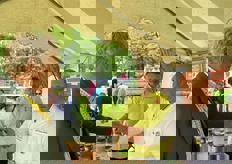 Nelson Monfort en dégustation avec Frédéric Jaunault et Jean-Christophe Michelet.